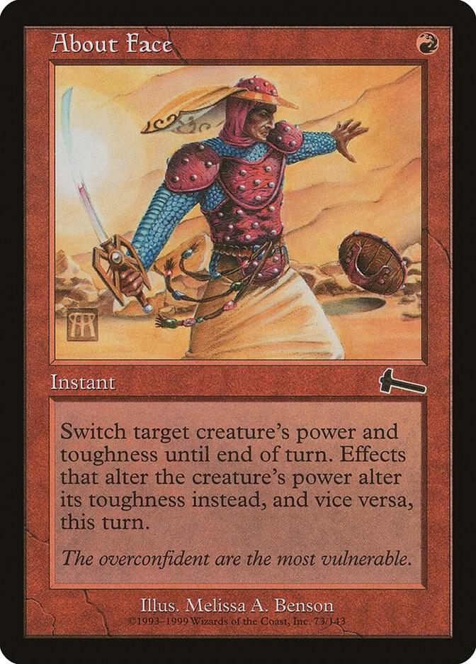 About Face 73 card from Urza's Legacy