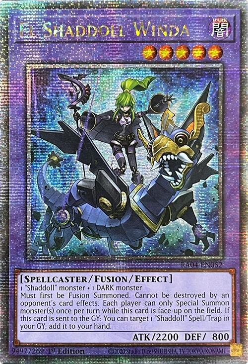 El Shaddoll Winda (Quarter Century Secret Rare) RA04-EN052 card from Quarter Century Stampede