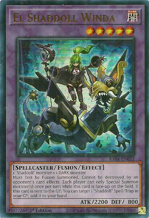 El Shaddoll Winda (UR) RA04-EN052 card from Quarter Century Stampede