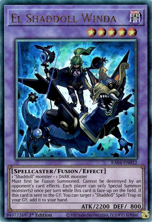 El Shaddoll Winda (PUR) RA04-EN052 card from Quarter Century Stampede