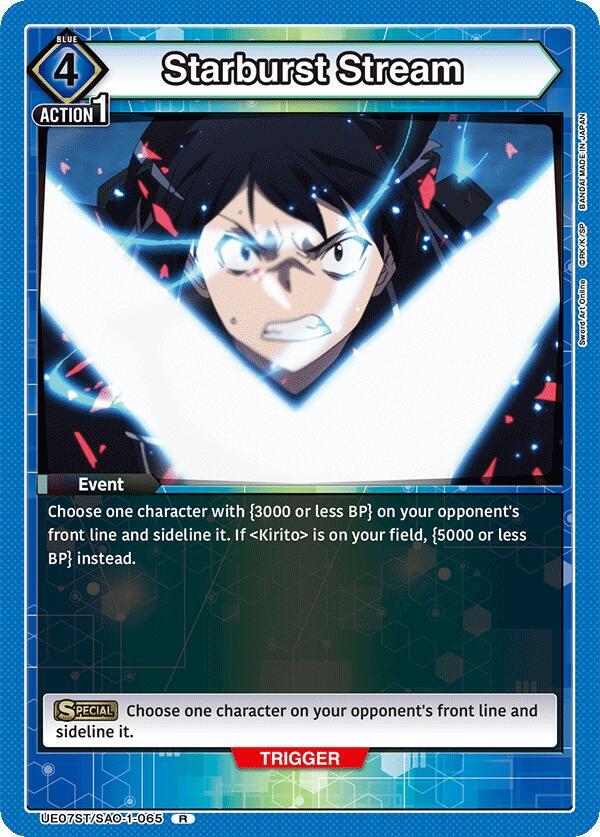 Starburst Stream UE07ST/SAO-1-065 card from UE07ST: Sword Art Online Starter Deck