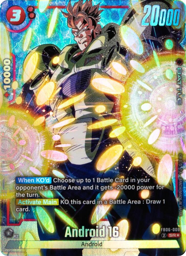 Android 16 (Alternate Art) FB06-009 card from Rivals Clash