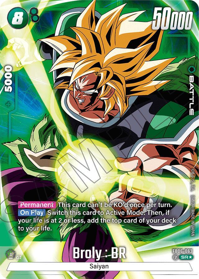 Broly : BR (Alternate Art) FB06-063 card from Rivals Clash