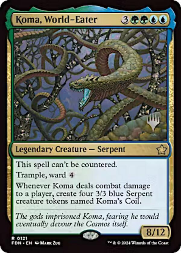 Koma, World-Eater 121 card from Promo Pack: Aetherdrift