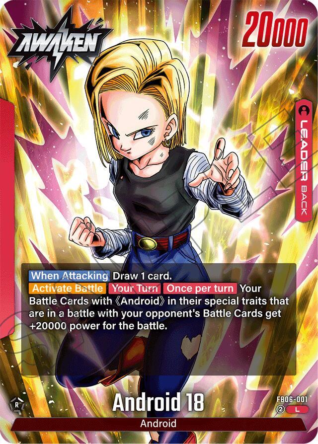 Android 18 FB06-001 card from Rivals Clash