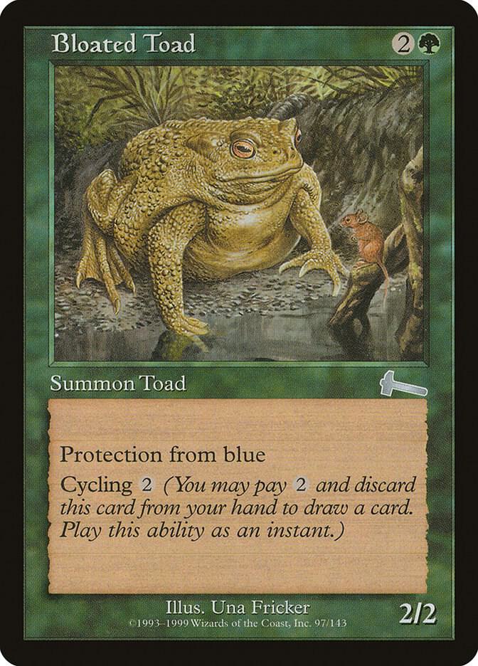 Bloated Toad 97 card from Urza's Legacy