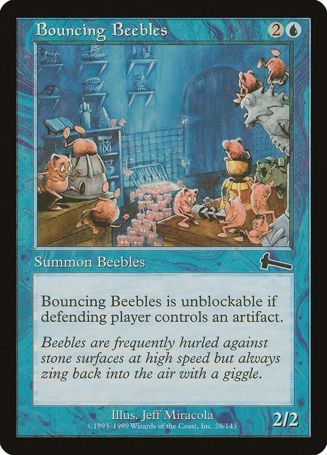 Bouncing Beebles 28 card from Urza's Legacy
