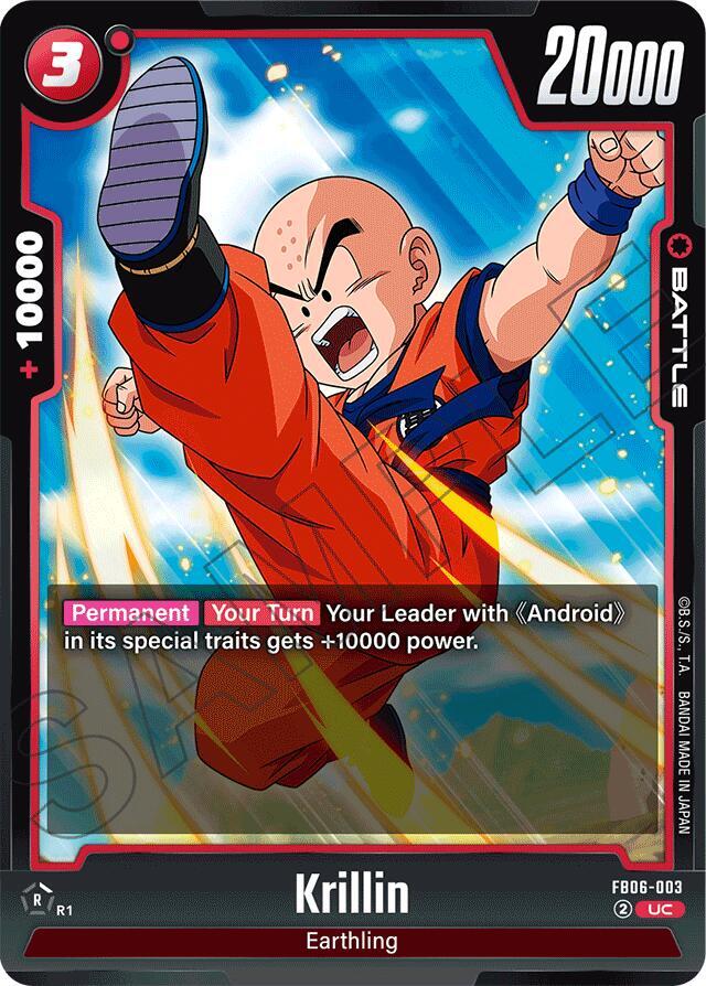 Krillin FB06-003 card from Rivals Clash