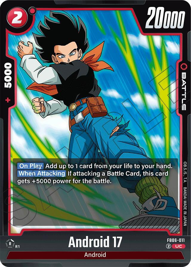 Android 17 FB06-011 card from Rivals Clash