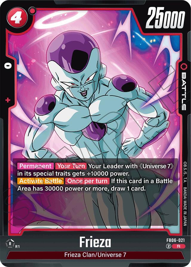 Frieza FB06-021 card from Rivals Clash