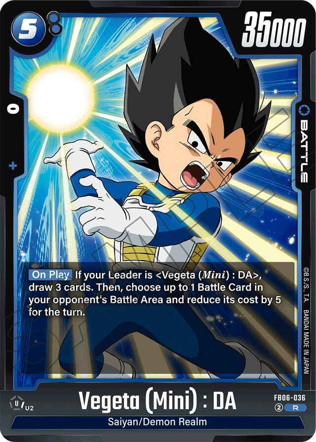 Vegeta (Mini) : DA FB06-036 card from Rivals Clash