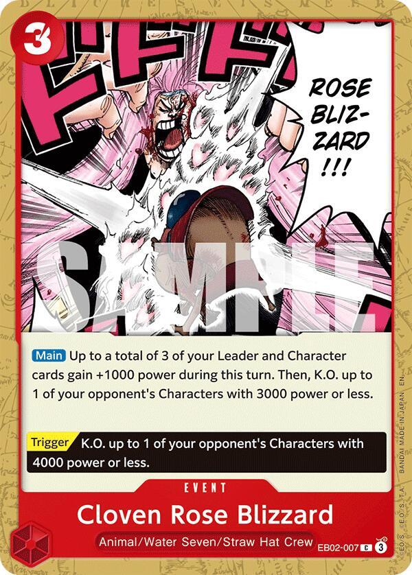 Cloven Rose Blizzard EB02-007 card from Extra Booster: Anime 25th Collection