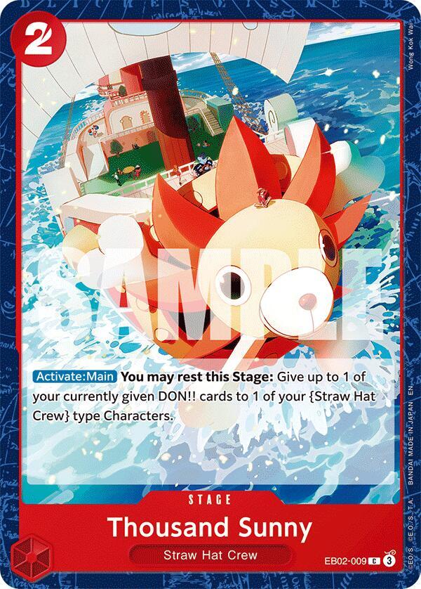 Thousand Sunny EB02-009 card from Extra Booster: Anime 25th Collection