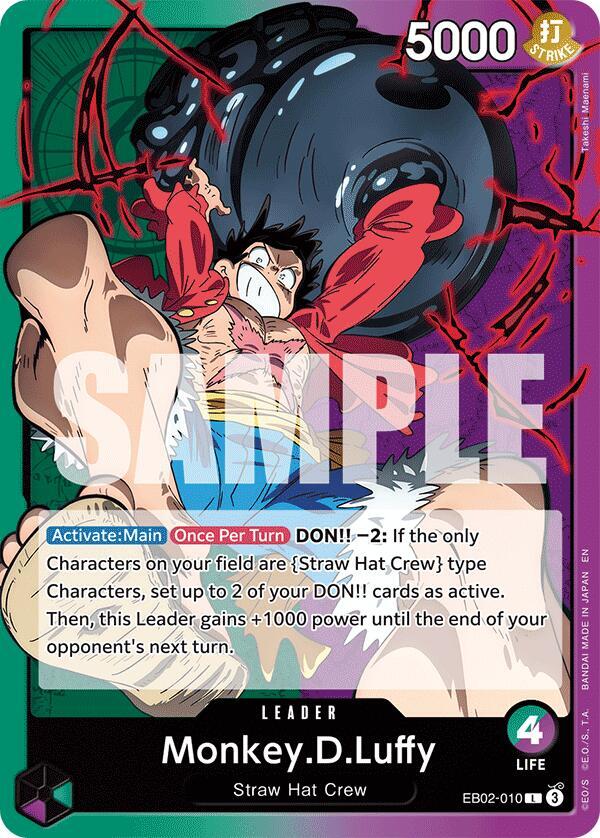 Monkey.D.Luffy EB02-010 card from Extra Booster: Anime 25th Collection