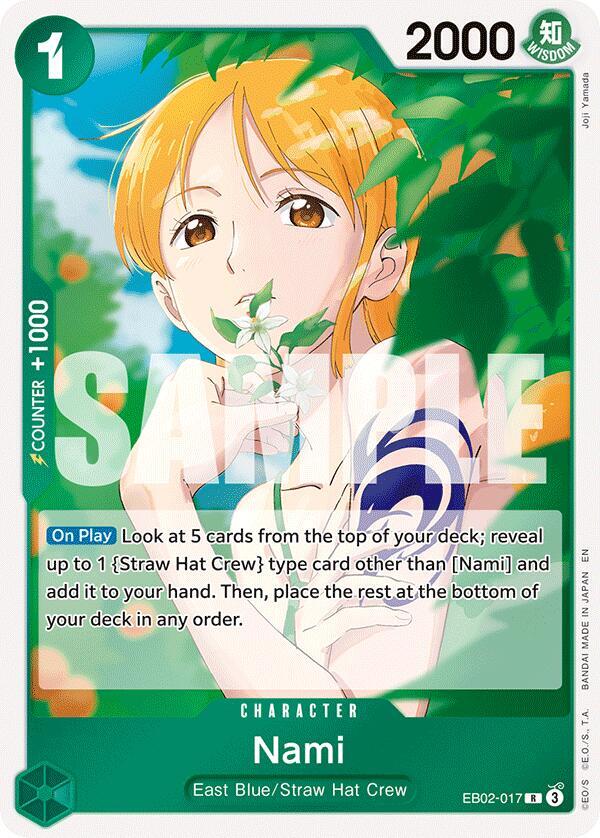 Nami EB02-017 card from Extra Booster: Anime 25th Collection