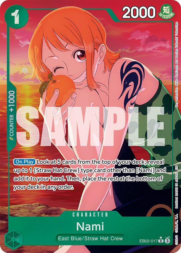 Nami (Alternate Art) EB02-017 card from Extra Booster: Anime 25th Collection