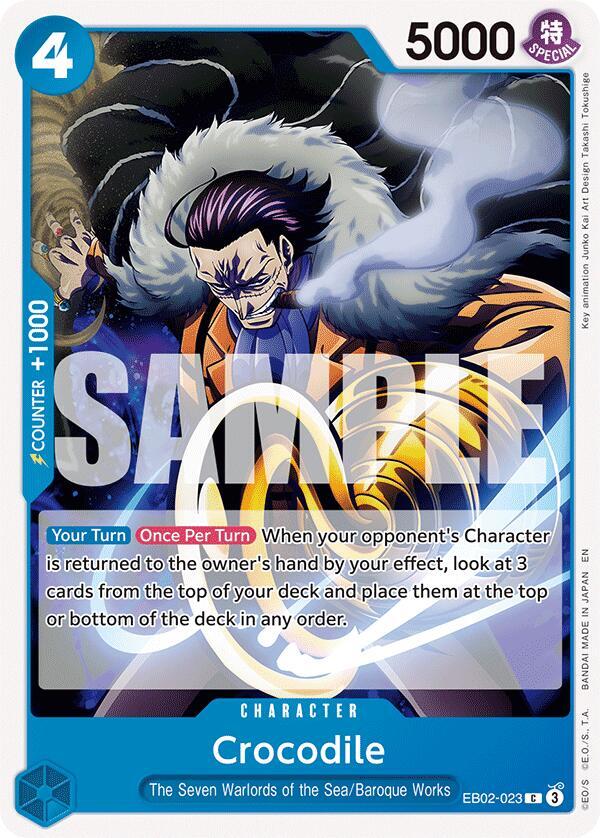 Crocodile EB02-023 card from Extra Booster: Anime 25th Collection