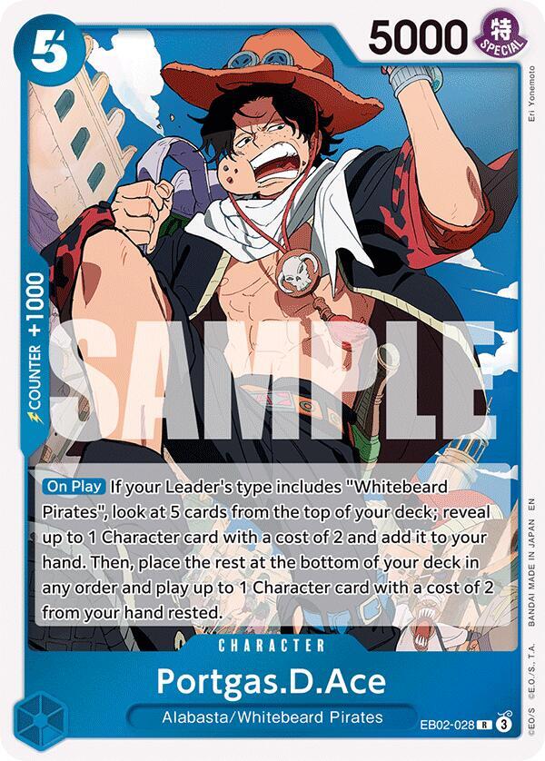 Portgas.D.Ace EB02-028 card from Extra Booster: Anime 25th Collection