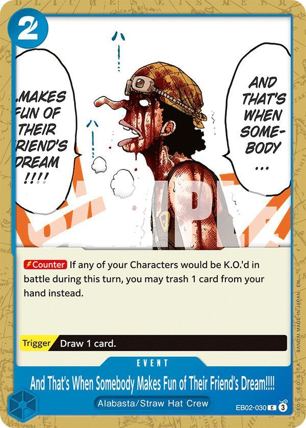 And That's When Somebody Makes Fun of Their Friend's Dream!!!! EB02-030 card from Extra Booster: Anime 25th Collection