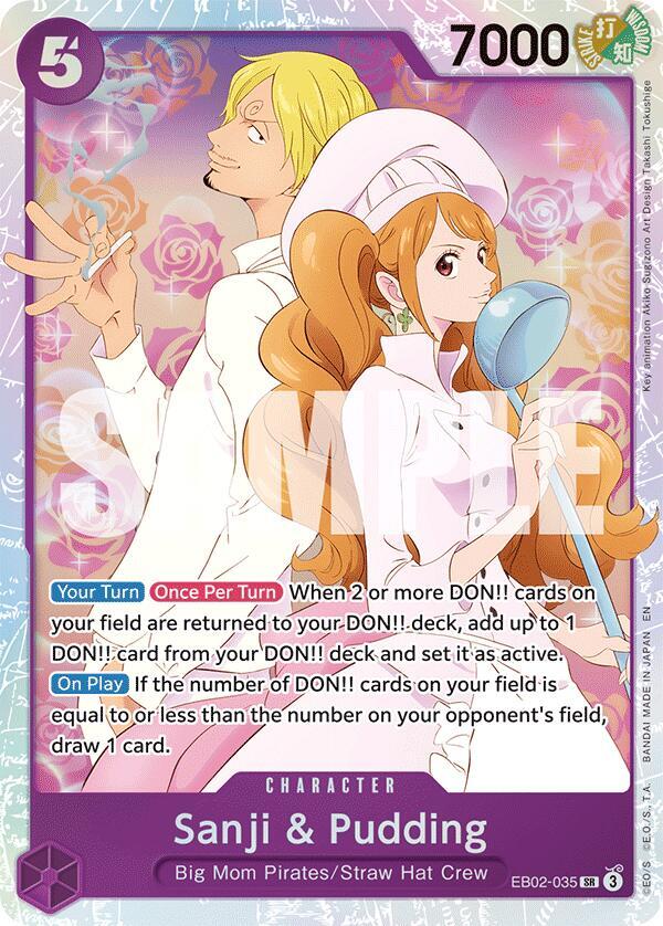 Sanji & Pudding EB02-035 card from Extra Booster: Anime 25th Collection
