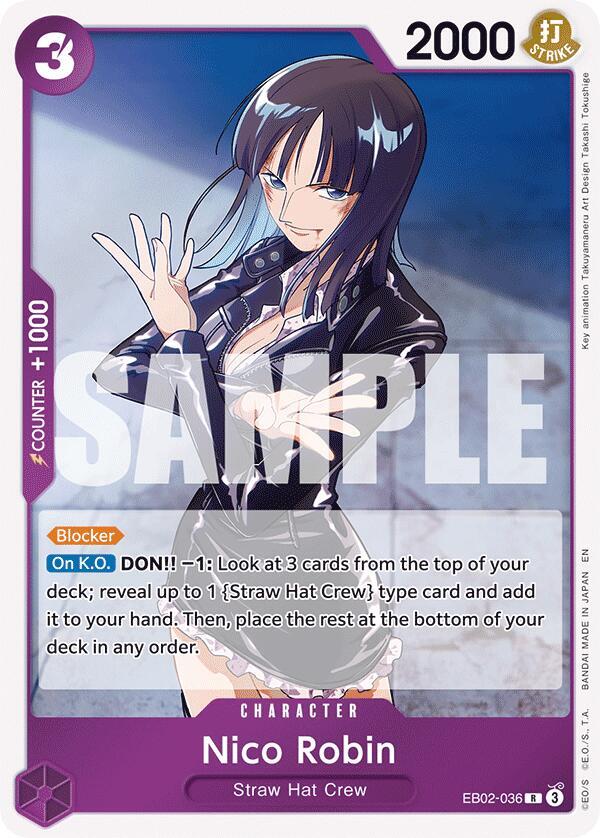 Nico Robin EB02-036 card from Extra Booster: Anime 25th Collection