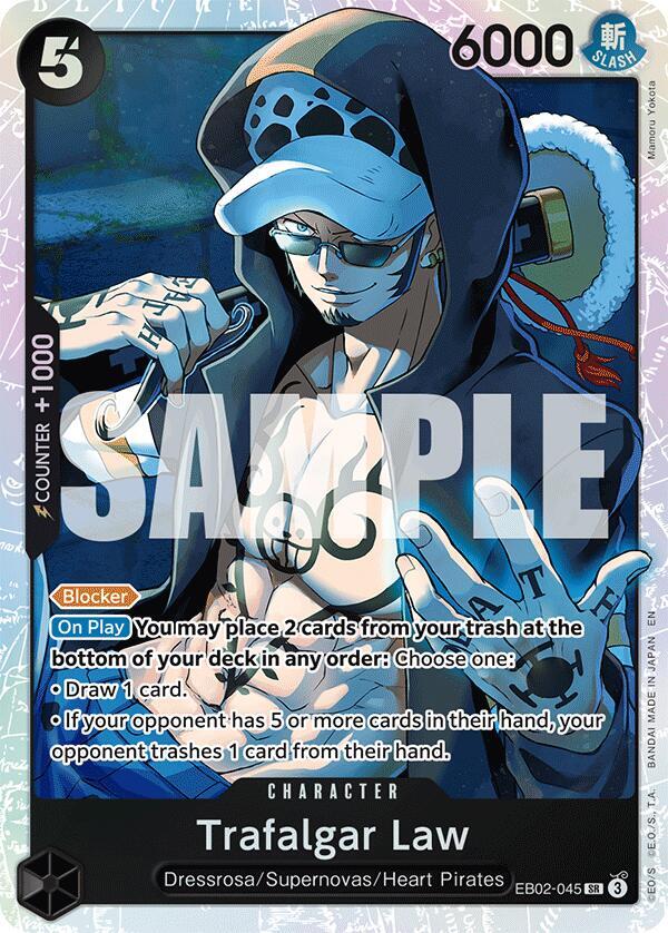 Trafalgar Law EB02-045 card from Extra Booster: Anime 25th Collection