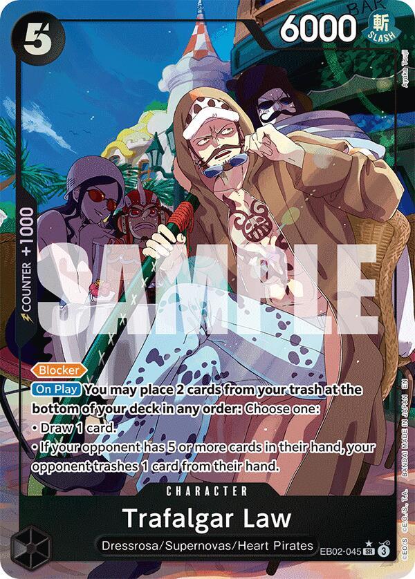 Trafalgar Law (Alternate Art) EB02-045 card from Extra Booster: Anime 25th Collection