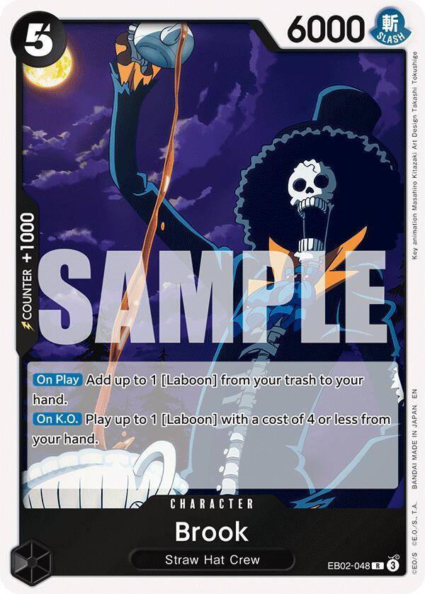 Brook EB02-048 card from Extra Booster: Anime 25th Collection