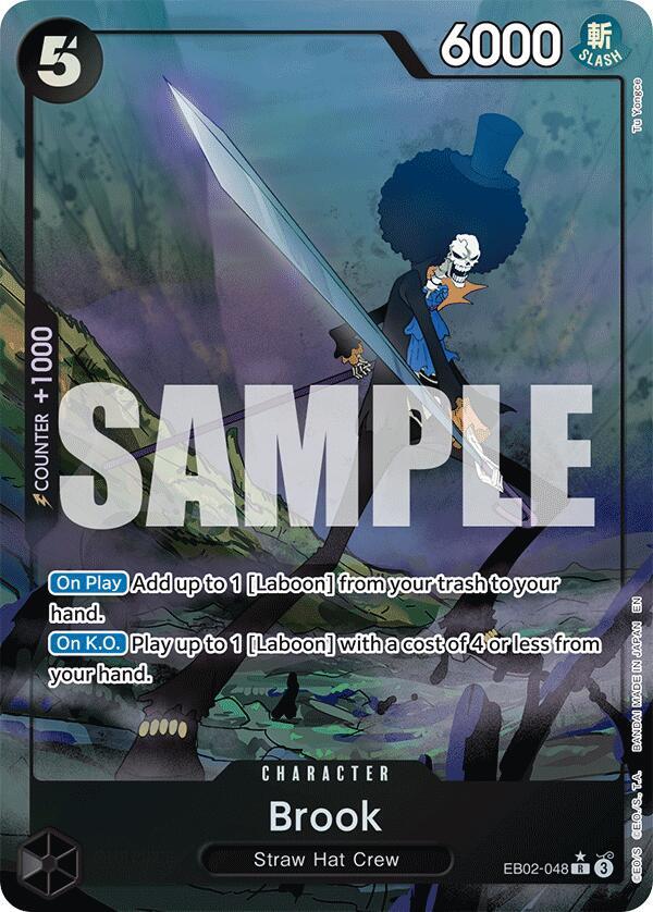 Brook (Alternate Art) EB02-048 card from Extra Booster: Anime 25th Collection