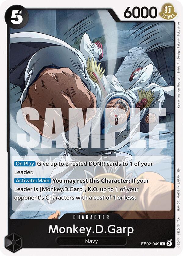 Monkey.D.Garp EB02-049 card from Extra Booster: Anime 25th Collection