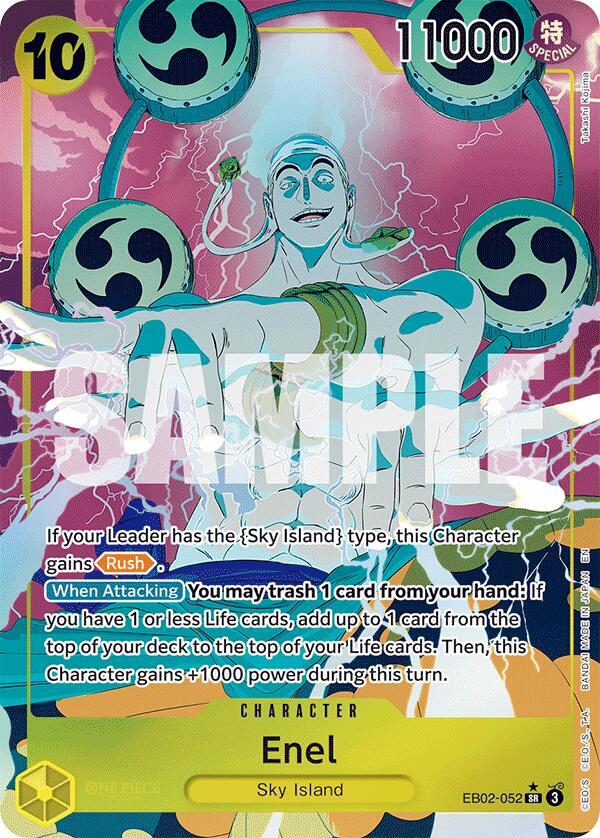Enel (Alternate Art) EB02-052 card from Extra Booster: Anime 25th Collection