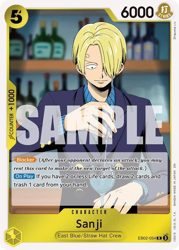 Sanji EB02-054 card from Extra Booster: Anime 25th Collection