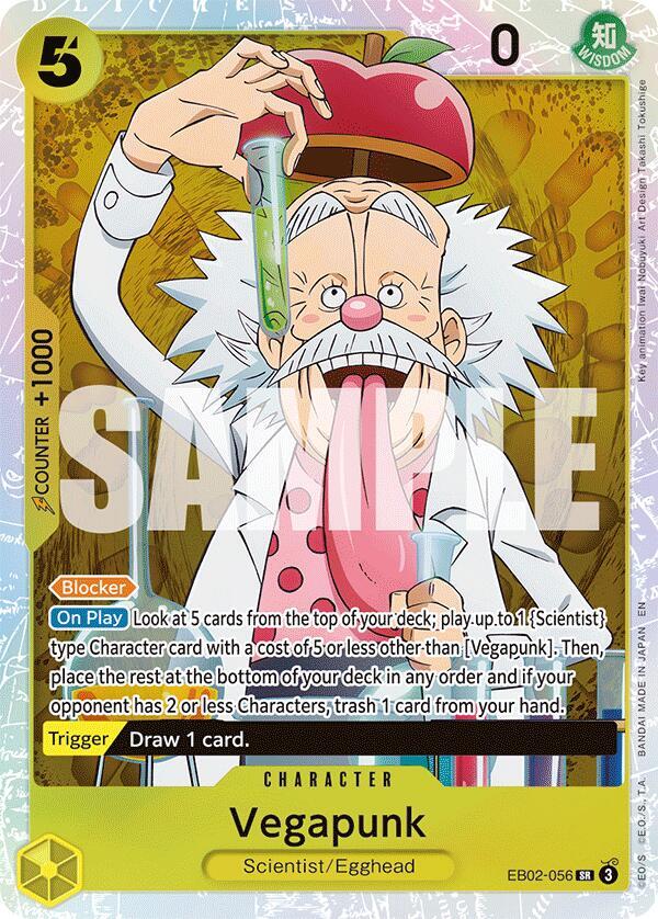 Vegapunk EB02-056 card from Extra Booster: Anime 25th Collection