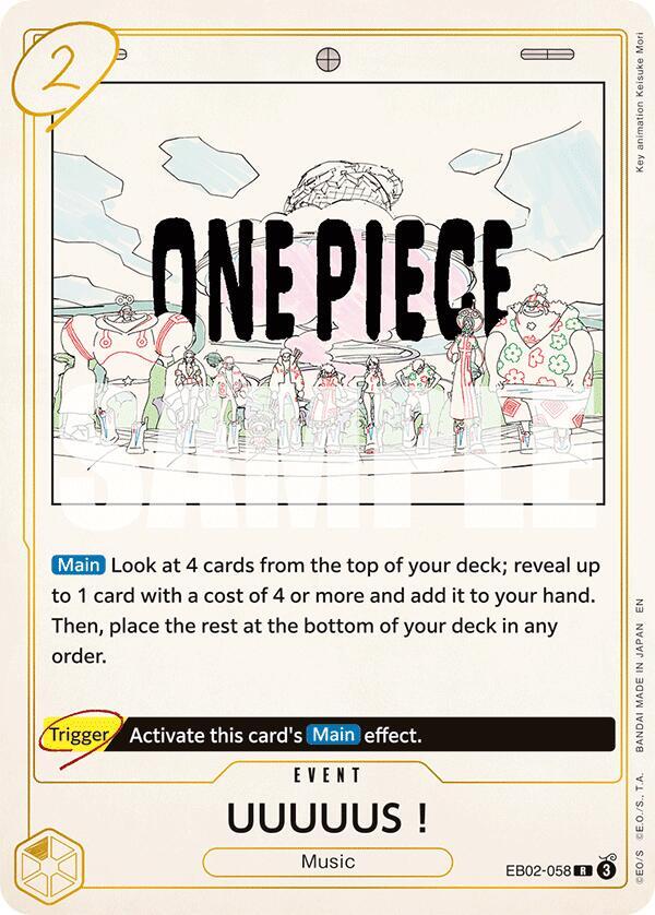UUUUUS! EB02-058 card from Extra Booster: Anime 25th Collection