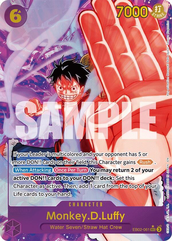Monkey.D.Luffy (Alternate Art) EB02-061 card from Extra Booster: Anime 25th Collection