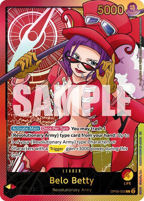 Belo Betty (SP) OP05-002 card from Extra Booster: Anime 25th Collection