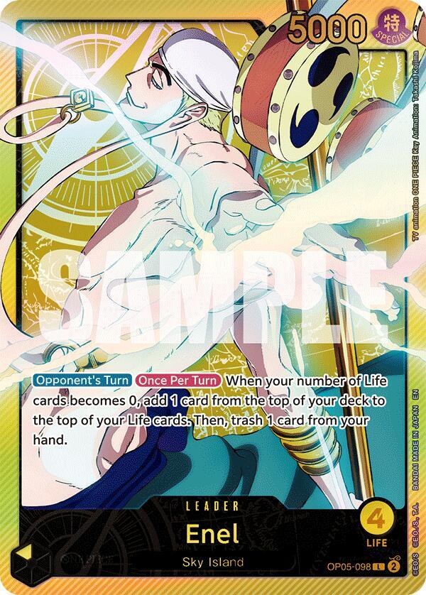 Enel (SP) OP05-098 card from Extra Booster: Anime 25th Collection
