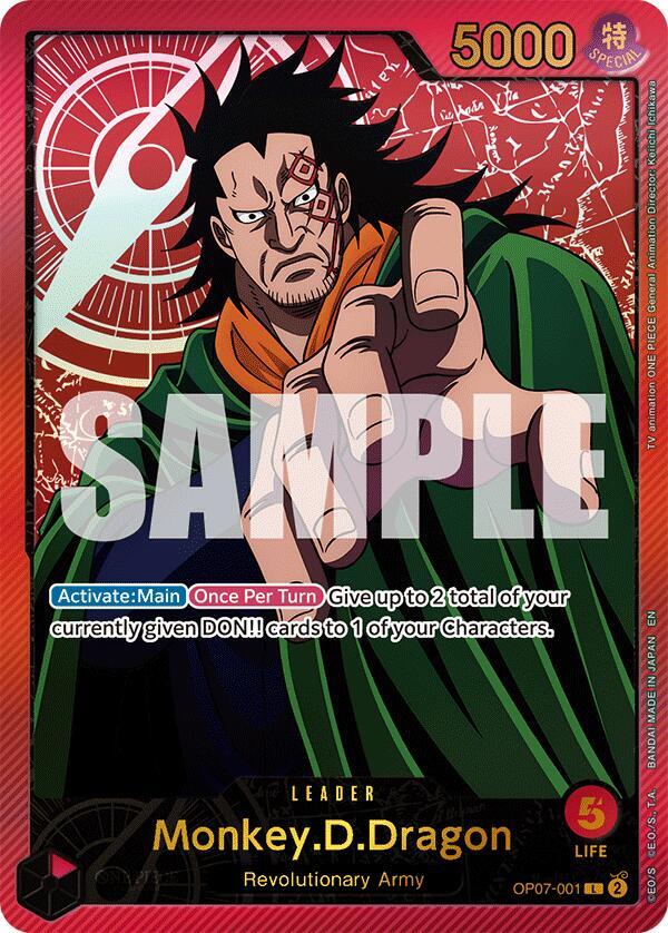 Monkey.D.Dragon (SP) OP07-001 card from Extra Booster: Anime 25th Collection