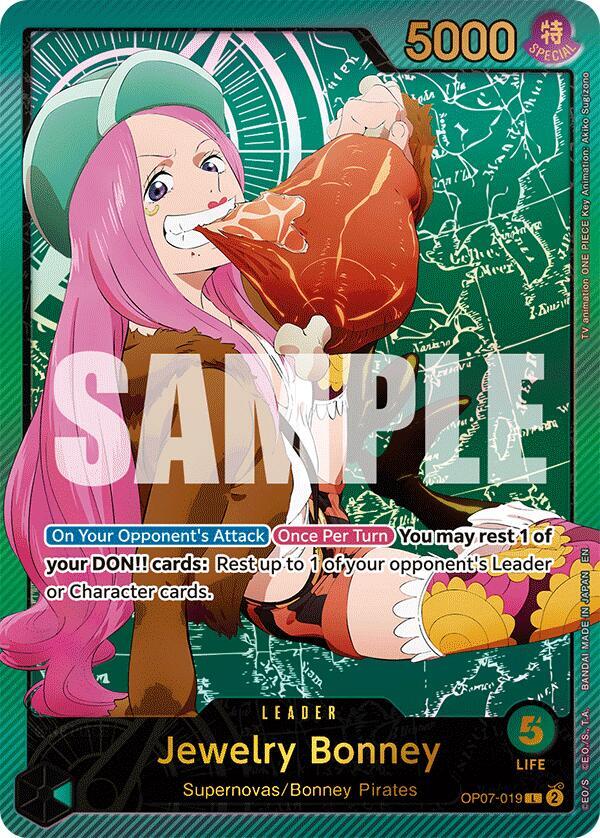 Jewelry Bonney (SP) OP07-019 card from Extra Booster: Anime 25th Collection