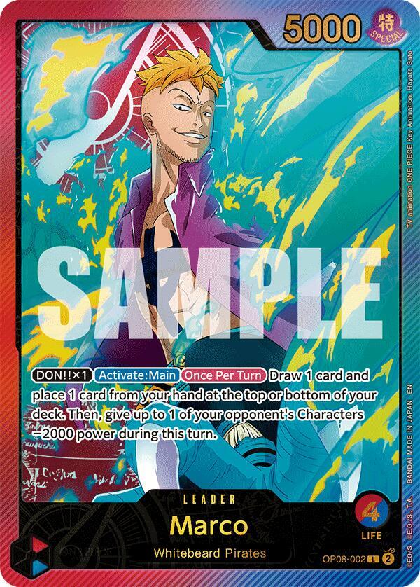 Marco (SP) OP08-002 card from Extra Booster: Anime 25th Collection