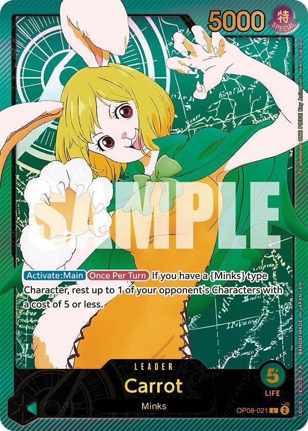 Carrot (SP) OP08-021 card from Extra Booster: Anime 25th Collection