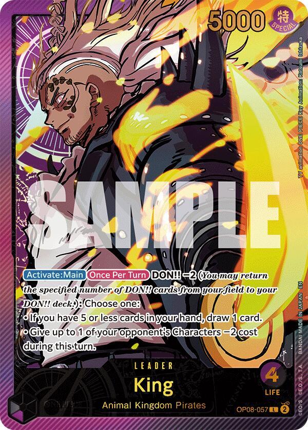 King (SP) OP08-057 card from Extra Booster: Anime 25th Collection