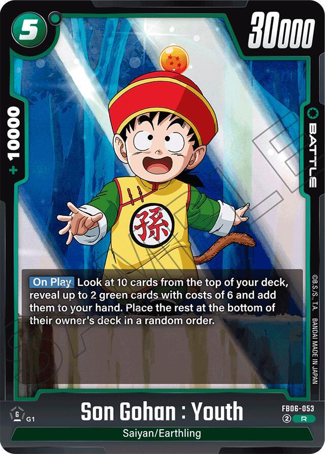 Son Gohan : Youth FB06-053 card from Rivals Clash