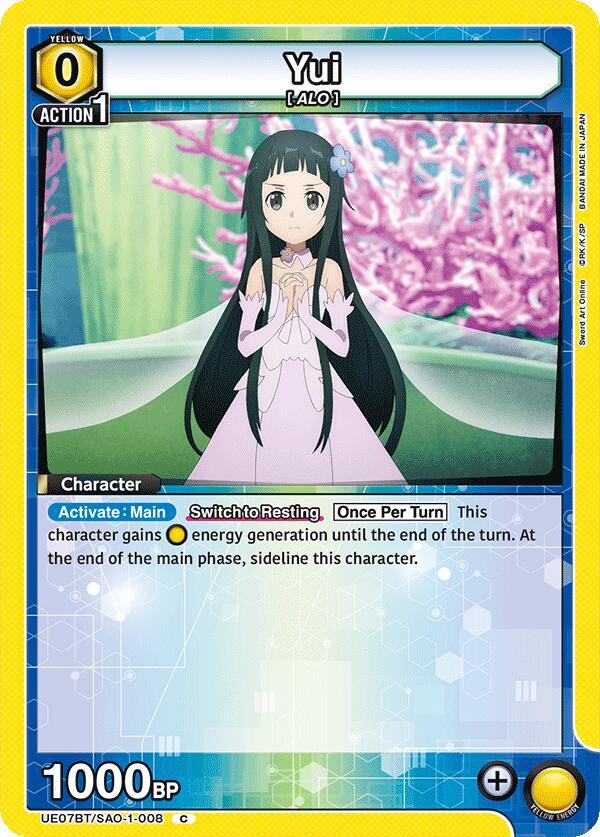 Yui UE07BT/SAO-1-008 card from UE07BT: Sword Art Online