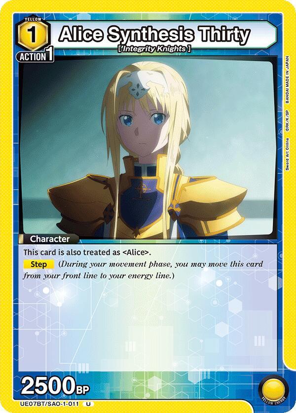 Alice Synthesis Thirty UE07BT/SAO-1-011 card from UE07BT: Sword Art Online