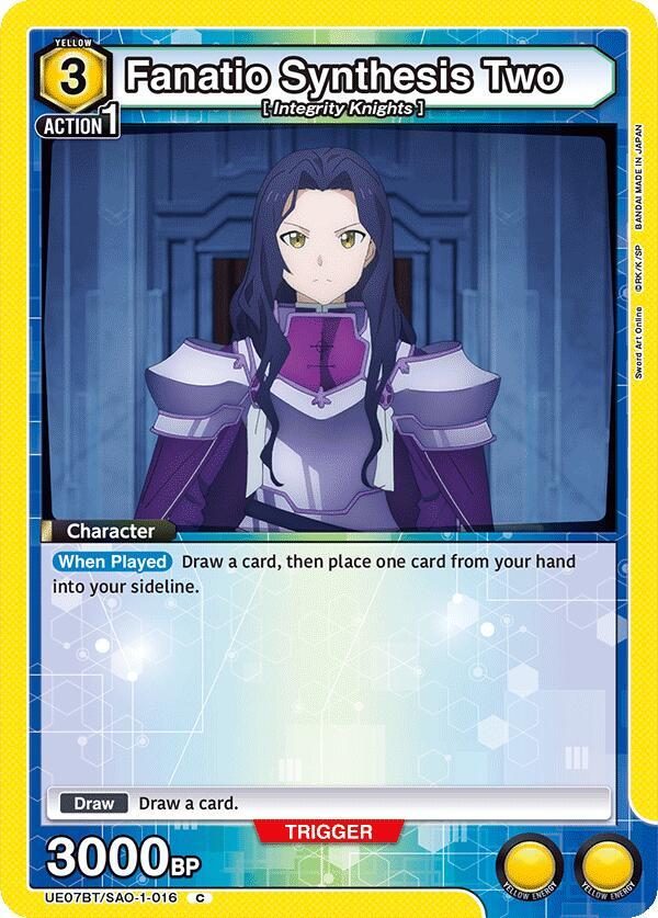 Fanatio Synthesis Two UE07BT/SAO-1-016 card from UE07BT: Sword Art Online