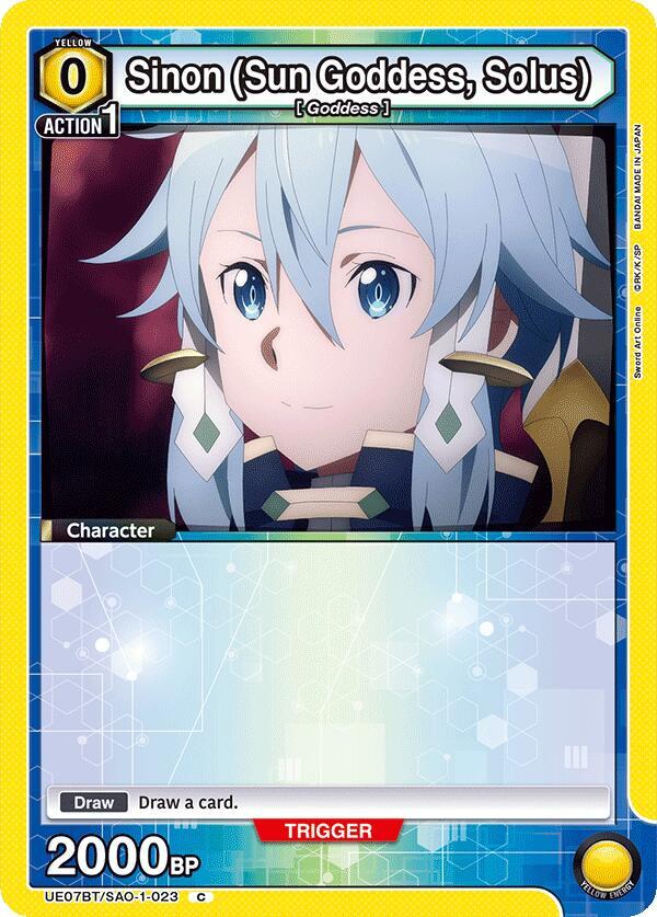 Sinon (Sun Goddess, Solus) UE07BT/SAO-1-023 card from UE07BT: Sword Art Online