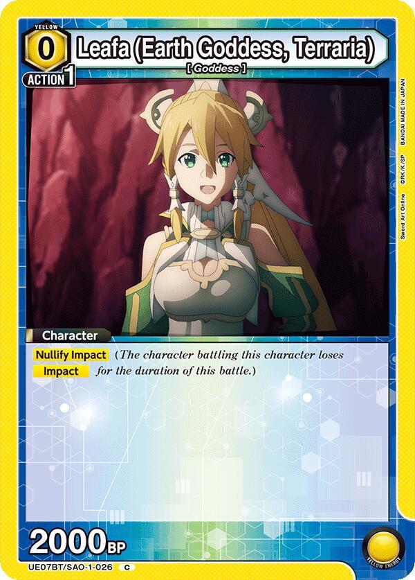Leafa (Earth Goddess, Terraria) UE07BT/SAO-1-026 card from UE07BT: Sword Art Online