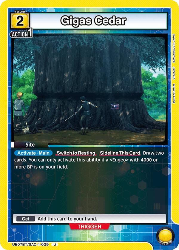 Gigas Cedar UE07BT/SAO-1-029 card from UE07BT: Sword Art Online