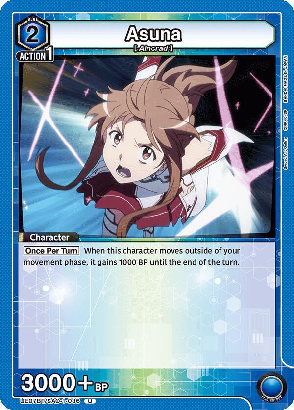 Asuna UE07BT/SAO-1-036 card from UE07BT: Sword Art Online